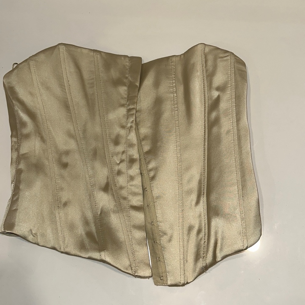 Light green satin ZARA Corset